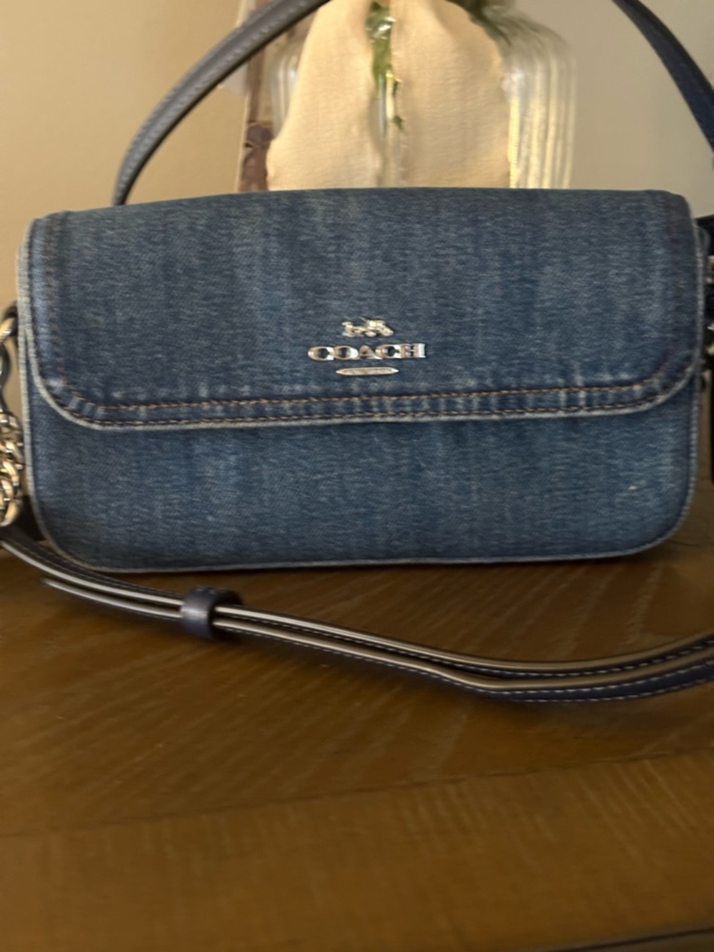 Coach Denim Crossbody Bag - Dark Blue - Picture 2 of 3